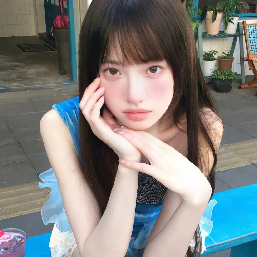 玻璃橱窗中的姑娘